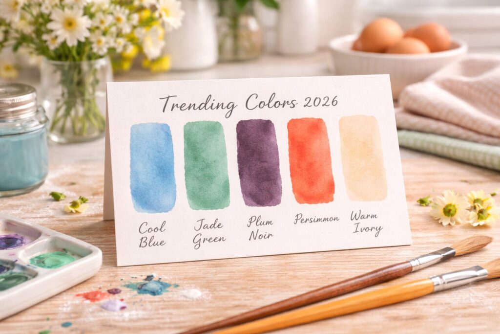 color palette of new colors for 2026