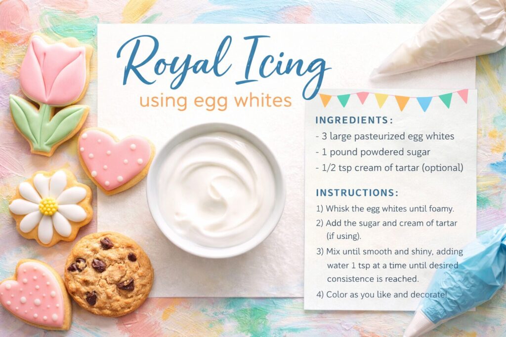Royal icing using egg whites recipe