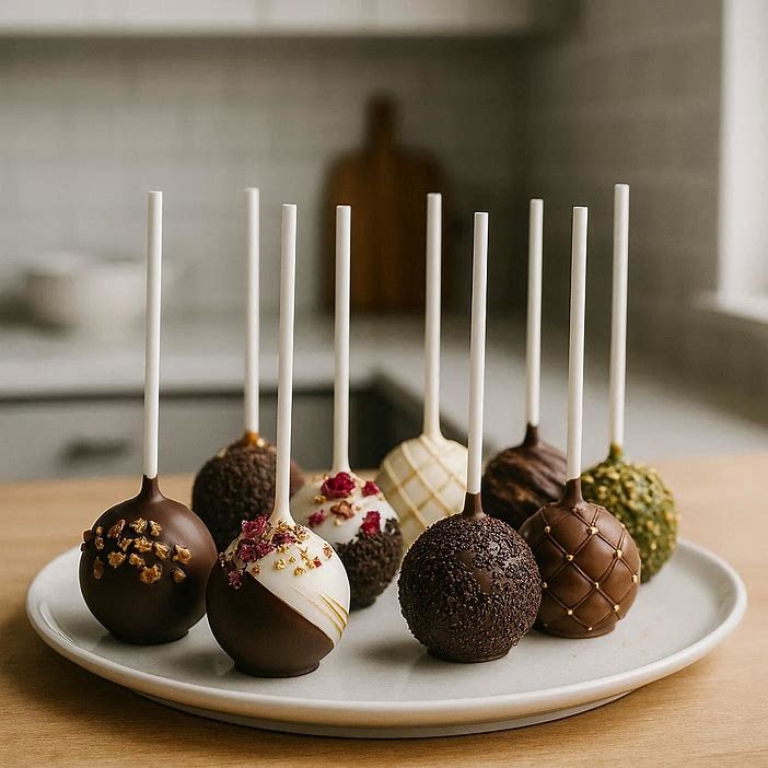 elegant and chocolate cake pops