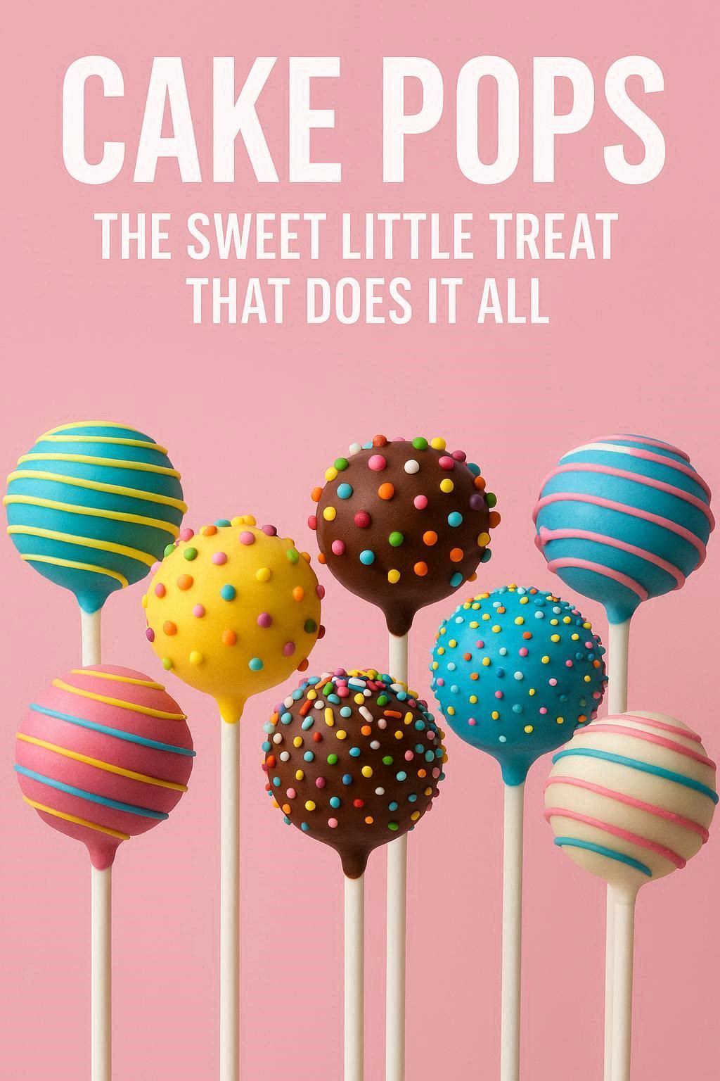 cute cake pops variety feature image with pink background
