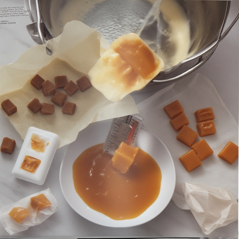 homemade caramel cooking 