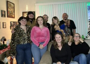 big family in Christmas picture