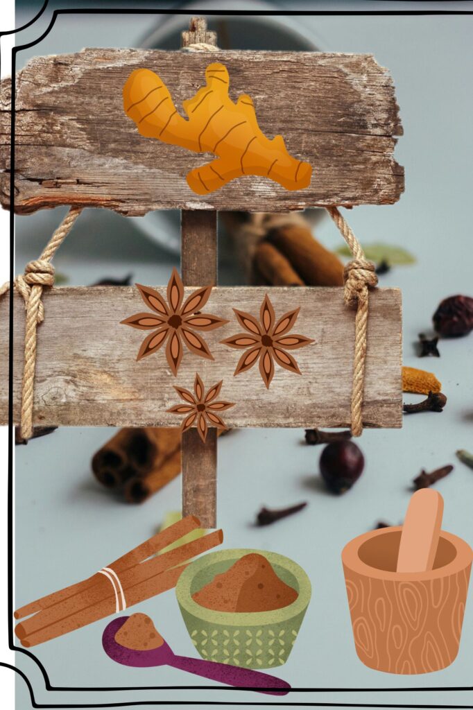 collage of spices